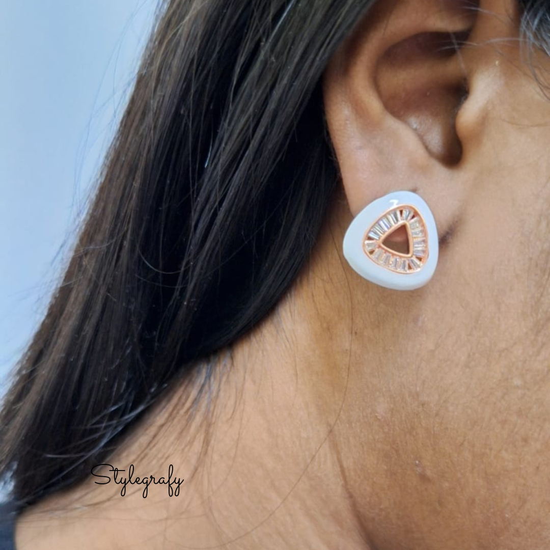 White Triangle Hollow Studs