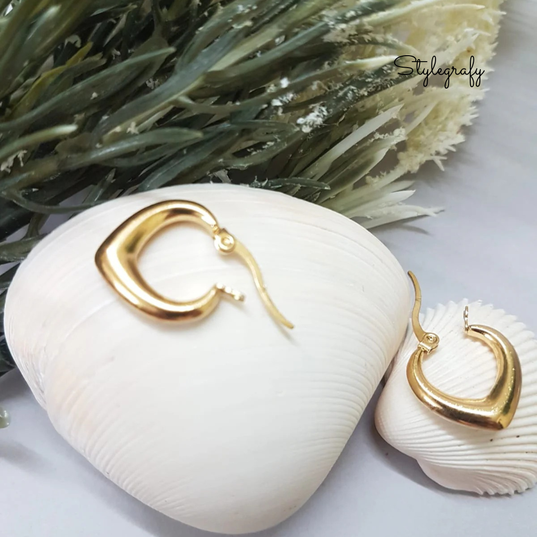Golden Leaf Hoops