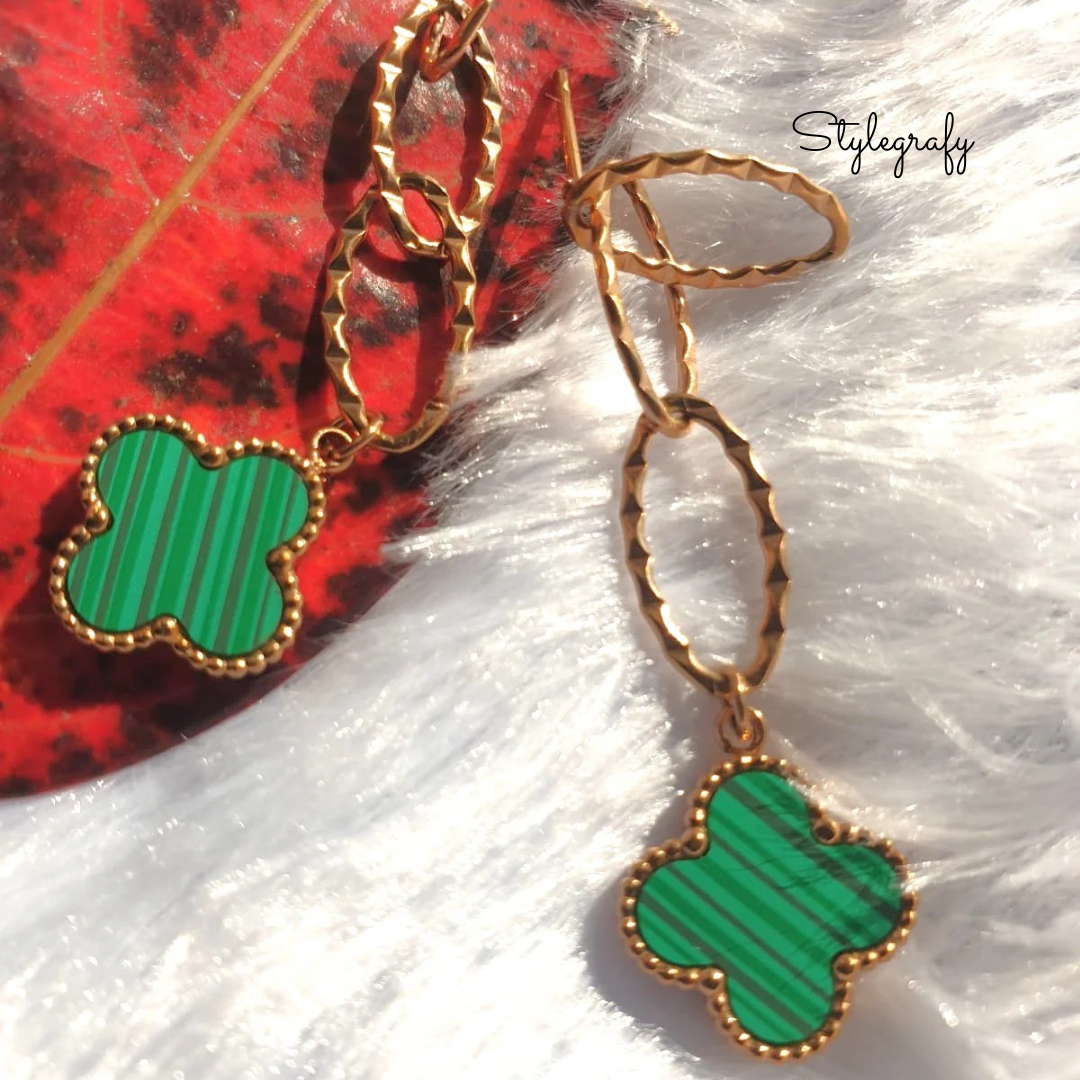 Green Clover Ovals Drops
