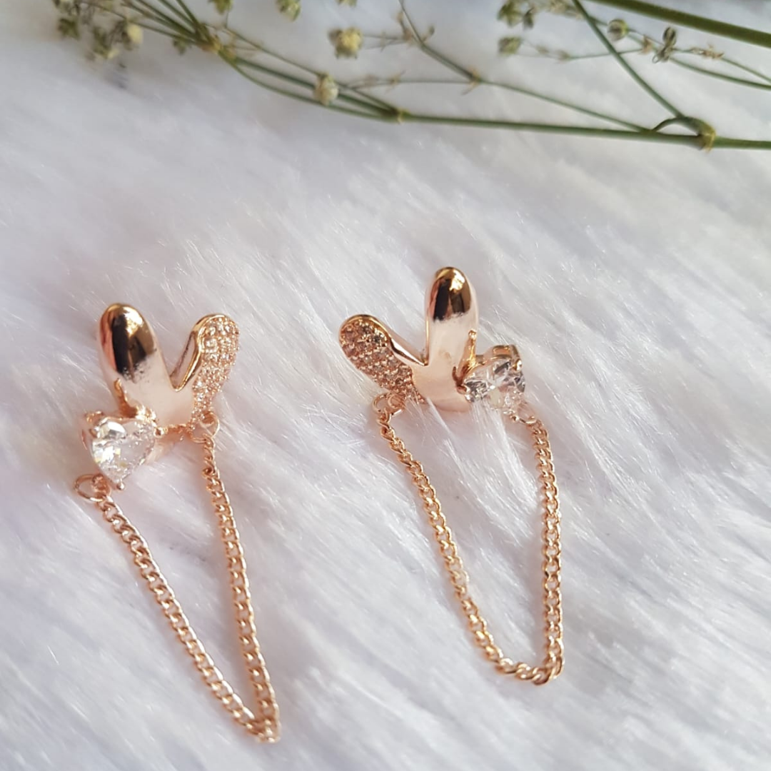 Flying Heart Chain earrings