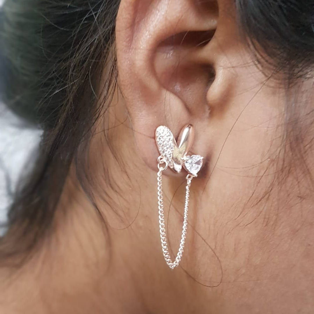 Flying Heart Chain earrings