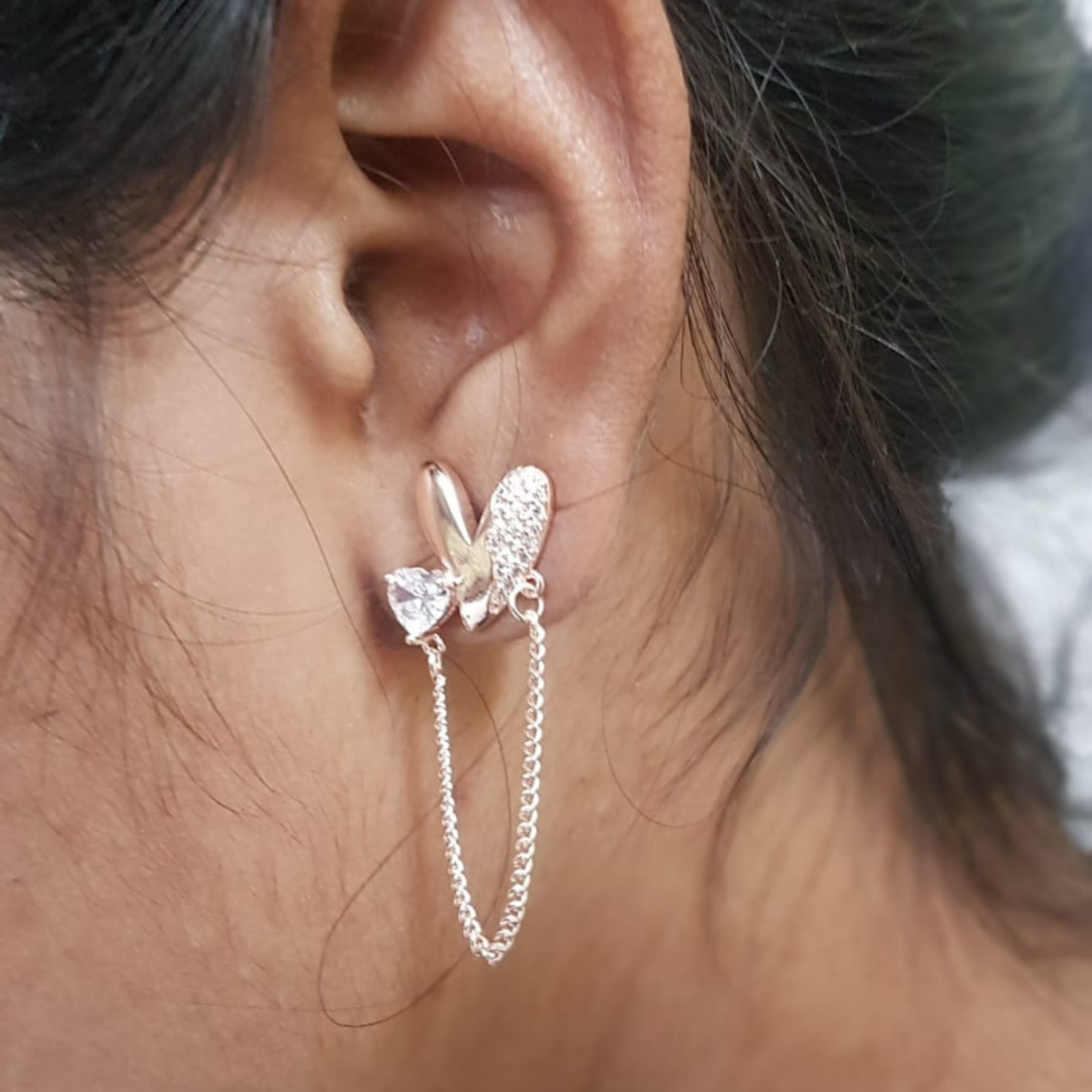 Flying Heart Chain earrings