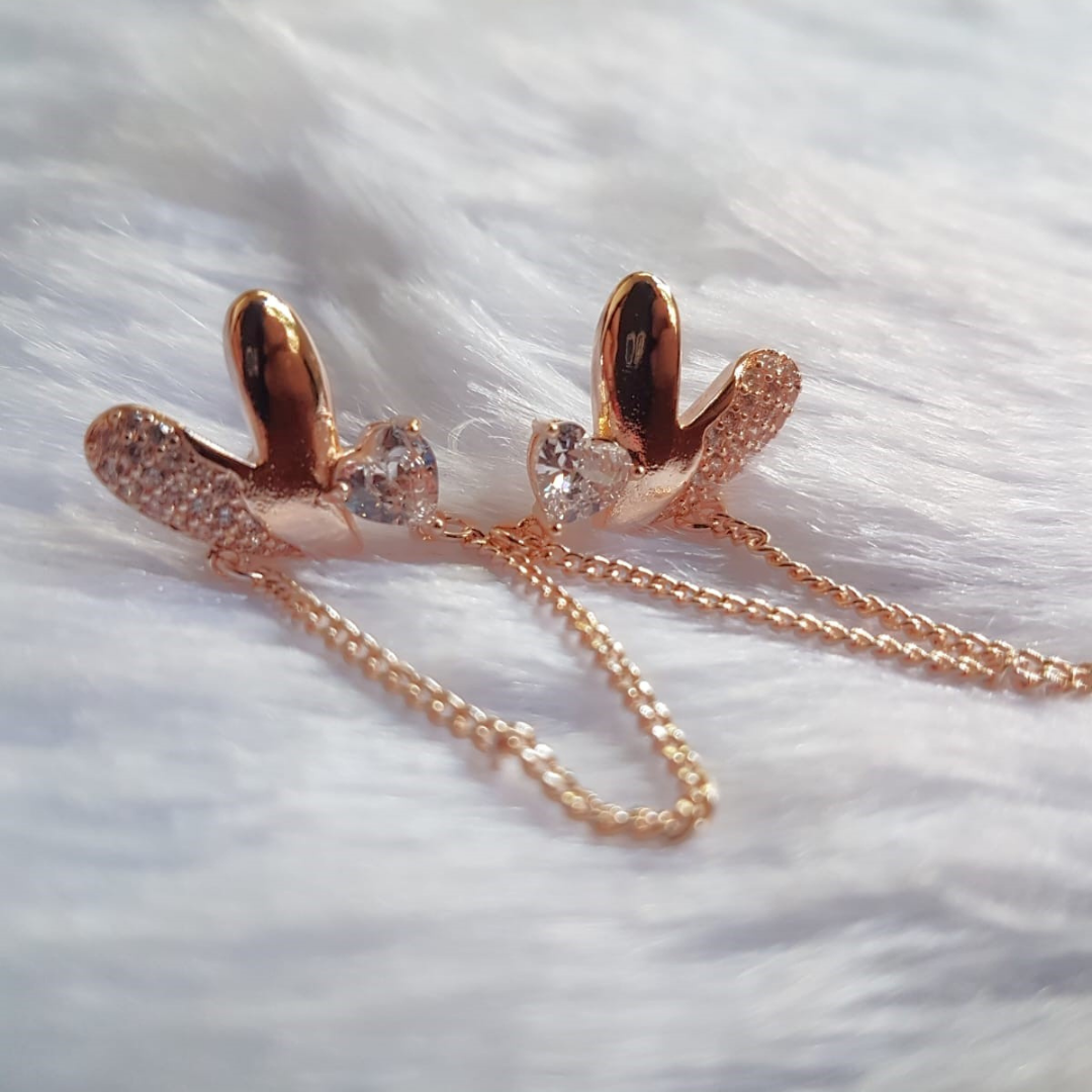 Flying Heart Chain earrings