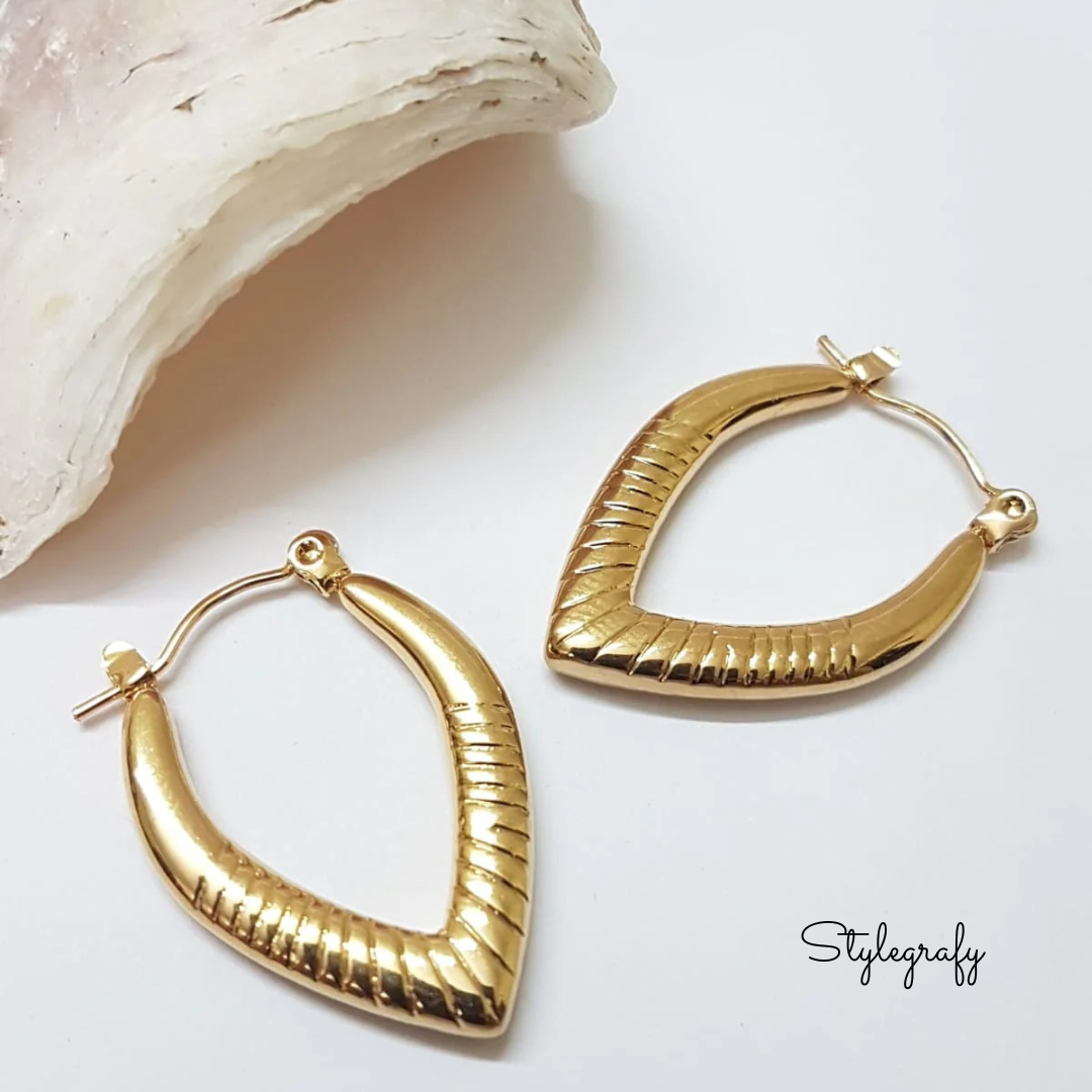 Lilac Leaf Hoops