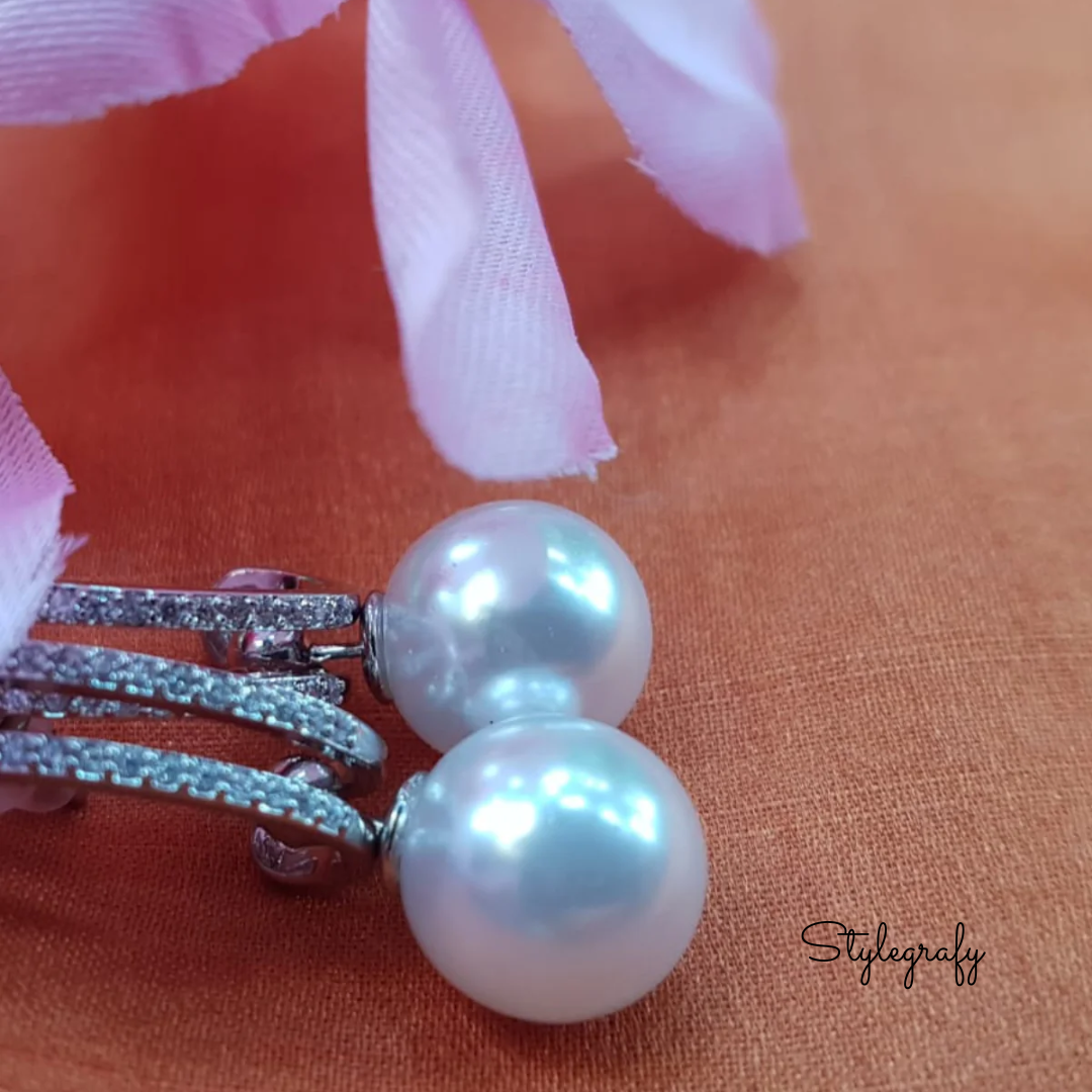 Sliding Pearl Drop Earrings