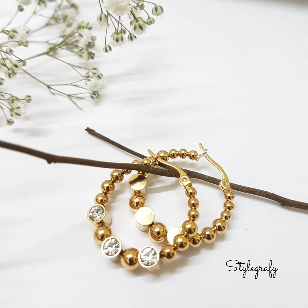 Studded Ringlet Hoops