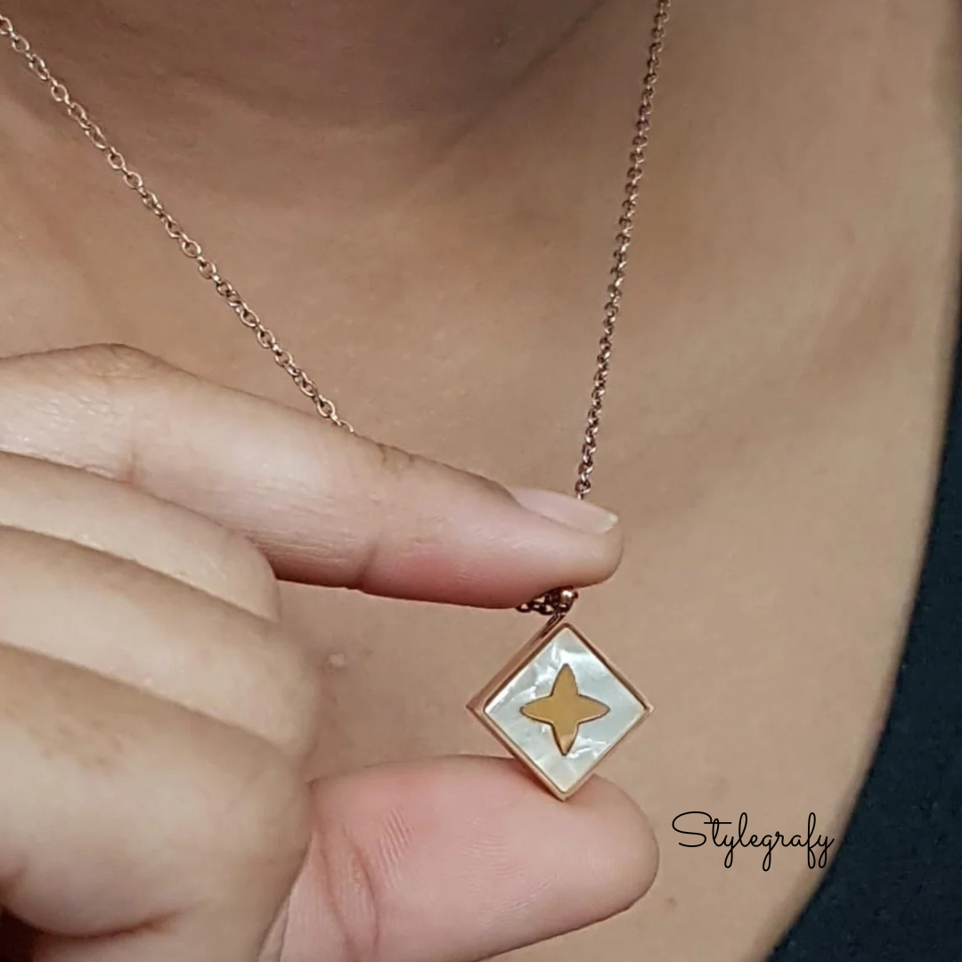 Embossed Clover Necklace