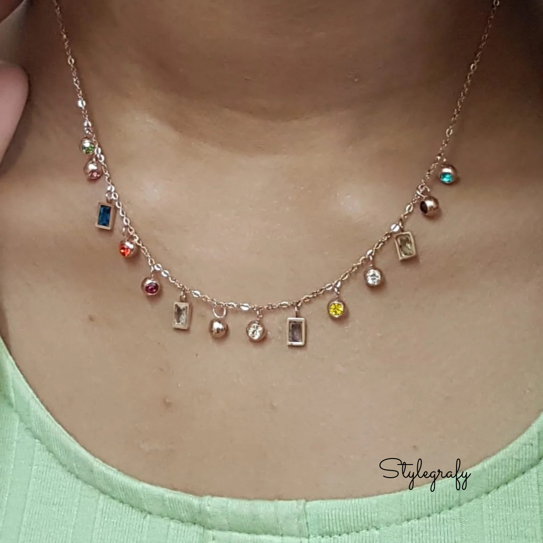 Multicolour Charm Necklace