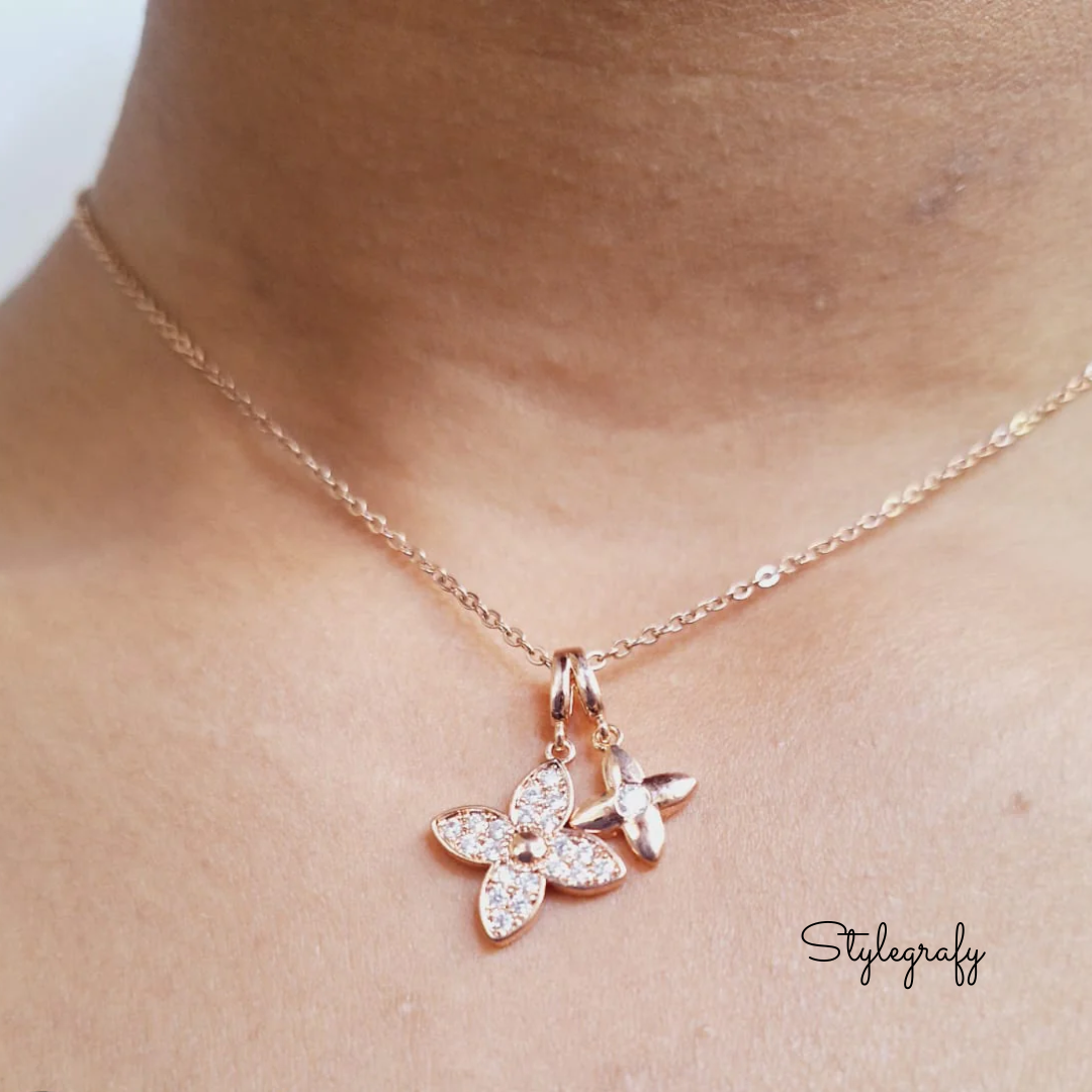 Floral Twins Necklace