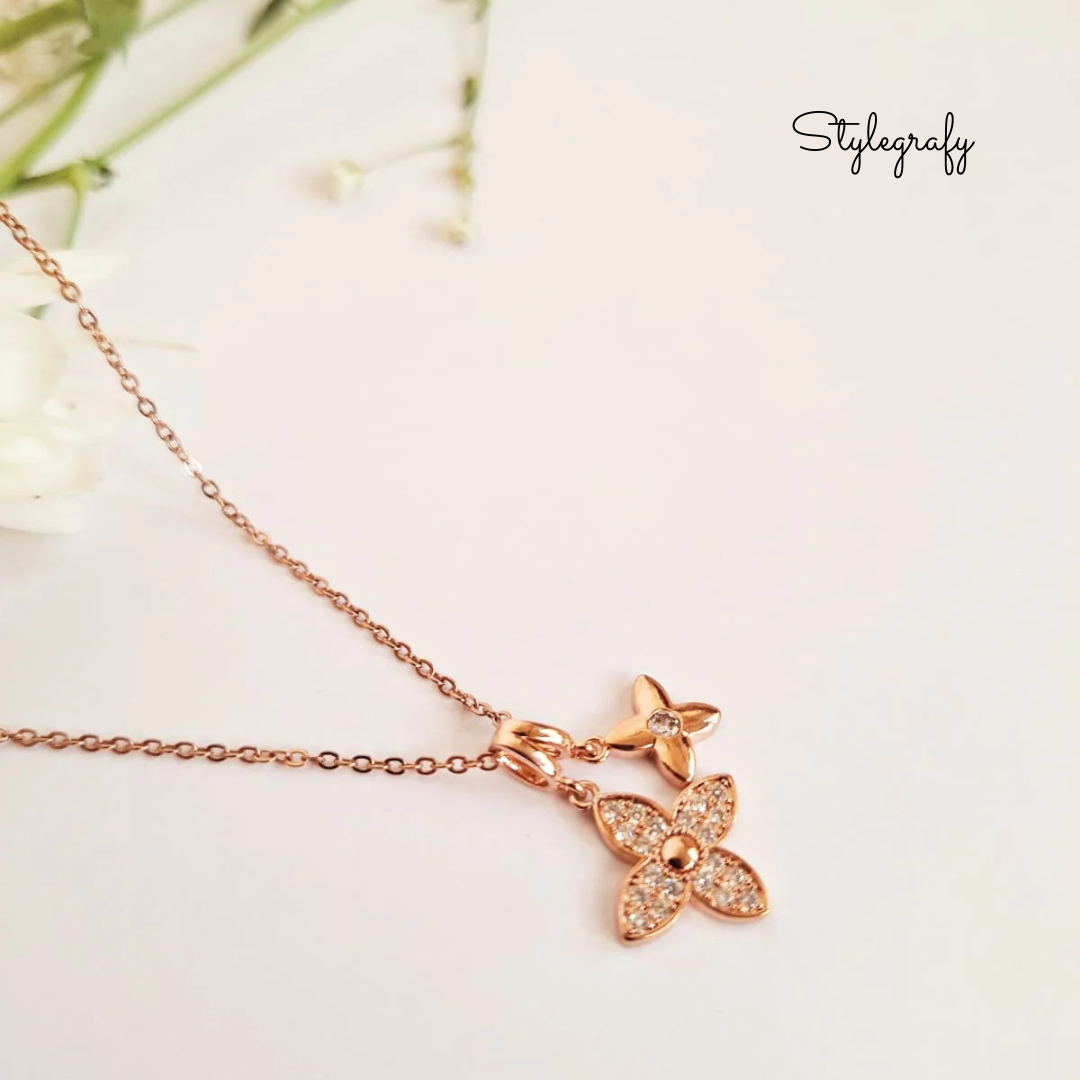 Floral Twins Necklace