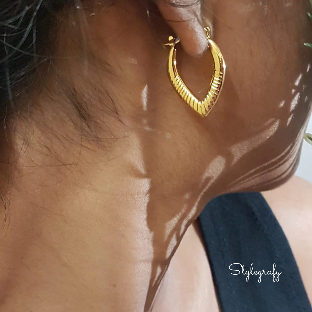 Lilac Leaf Hoops