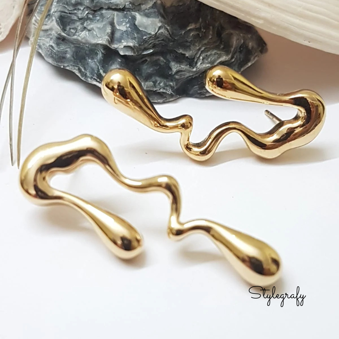 Asymmetric Teardrop Earrings