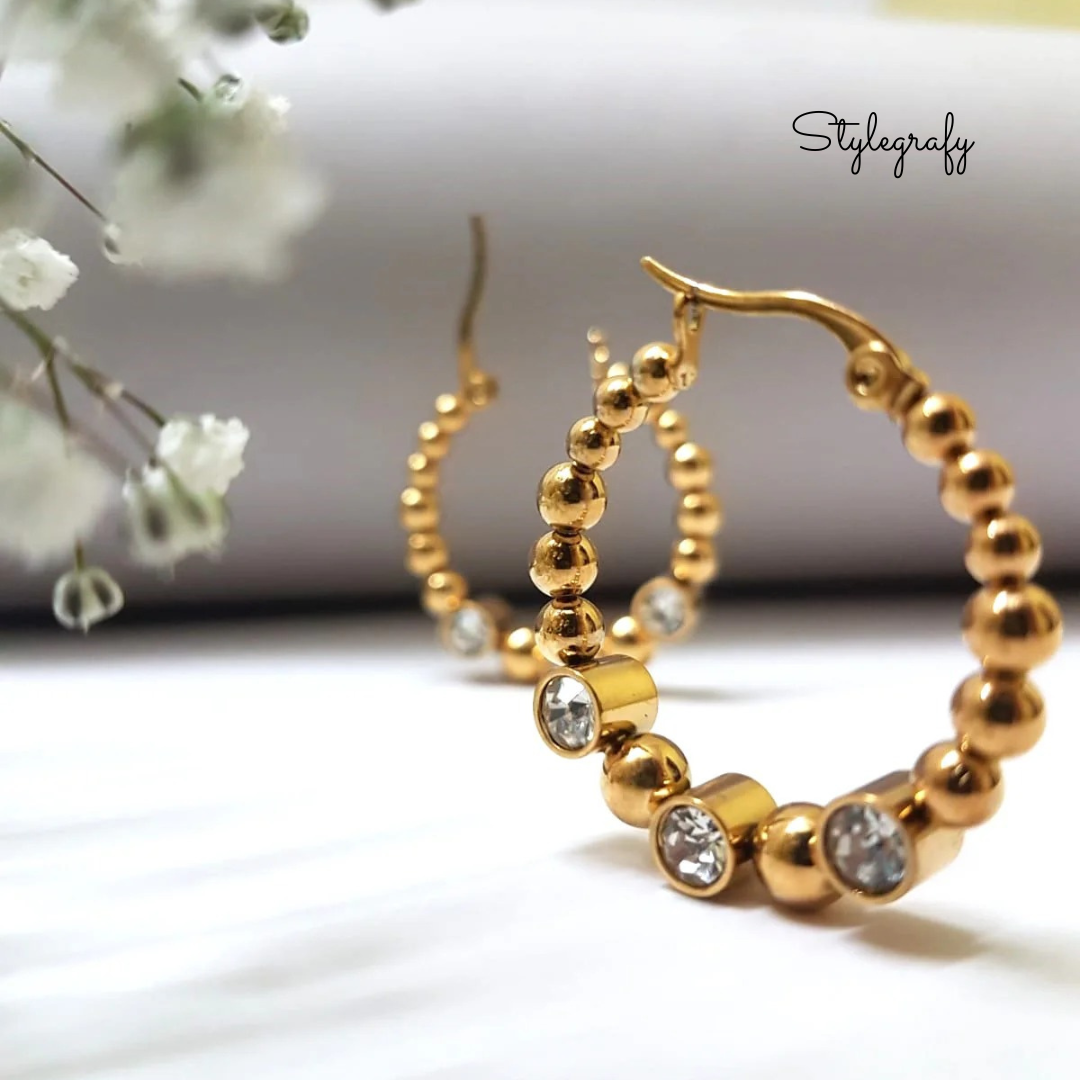 Studded Ringlet Hoops