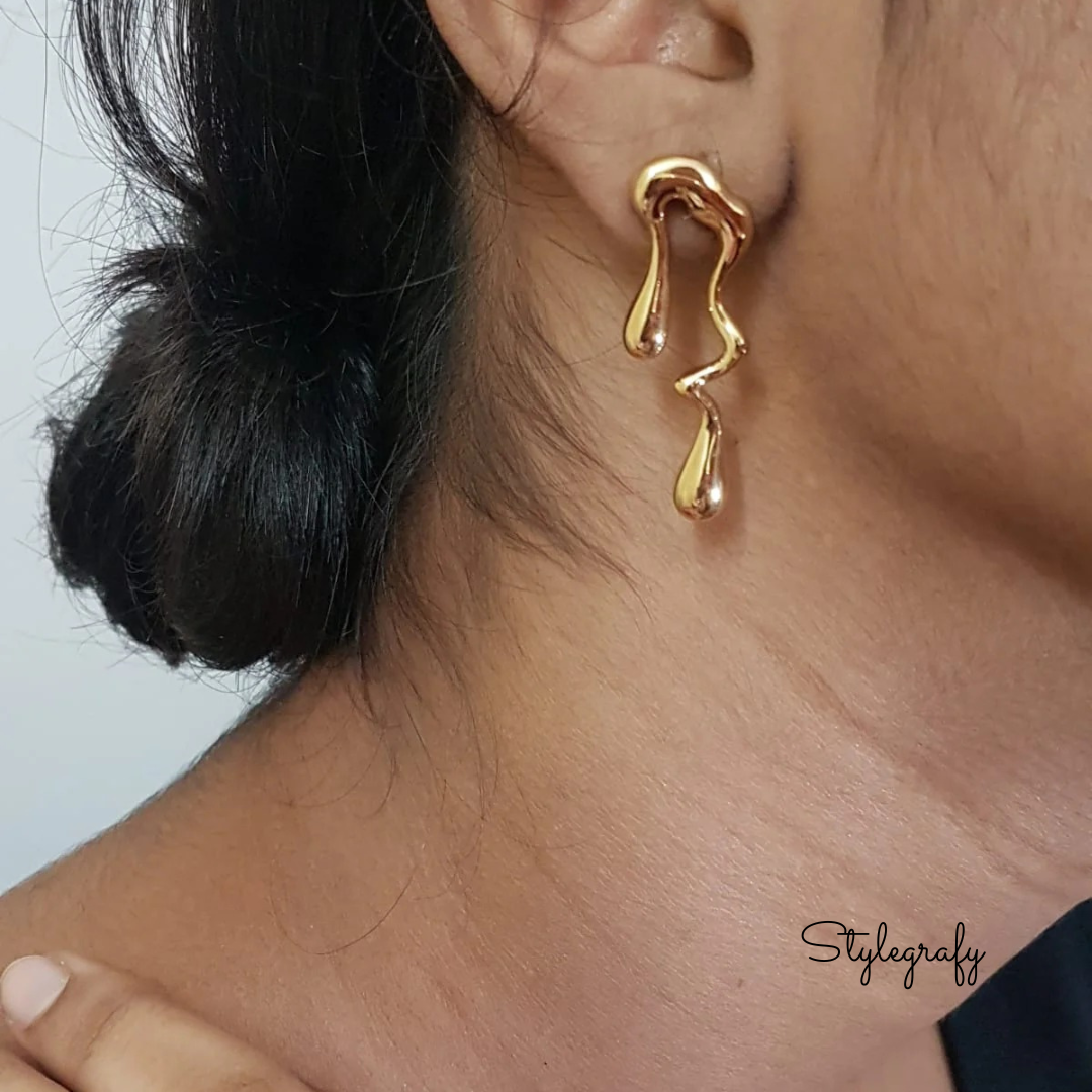 Asymmetric Teardrop Earrings