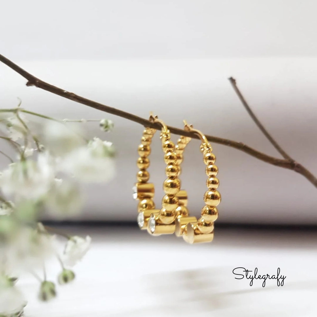 Studded Ringlet Hoops