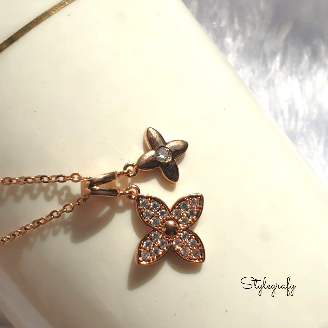 Floral Twins Necklace