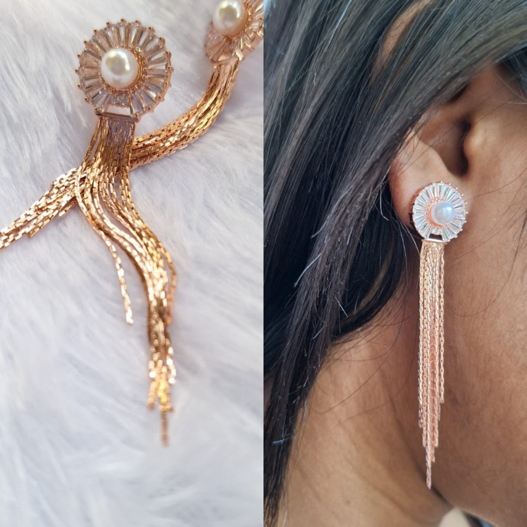 Disk Tassel Earrings