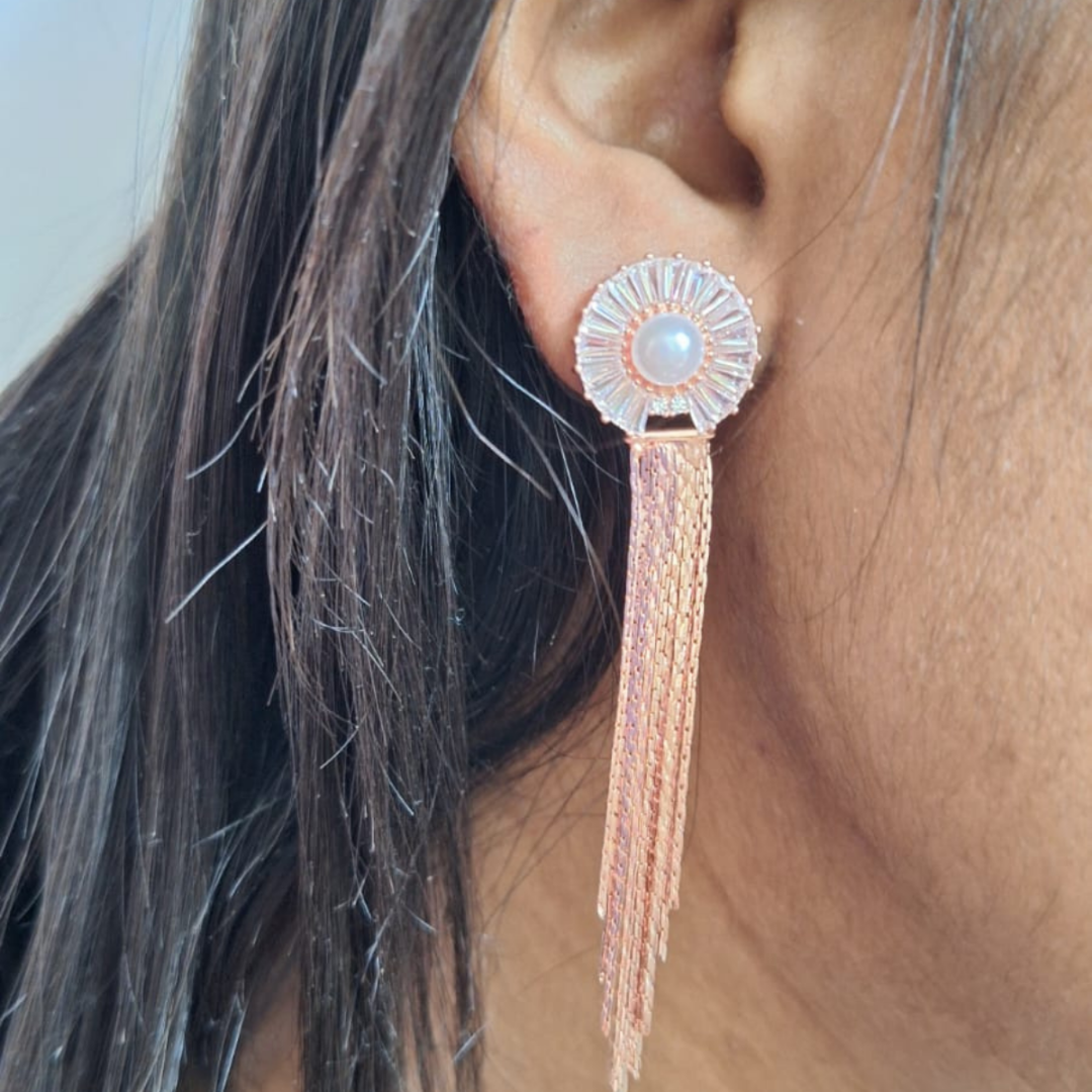 Disk Tassel Earrings