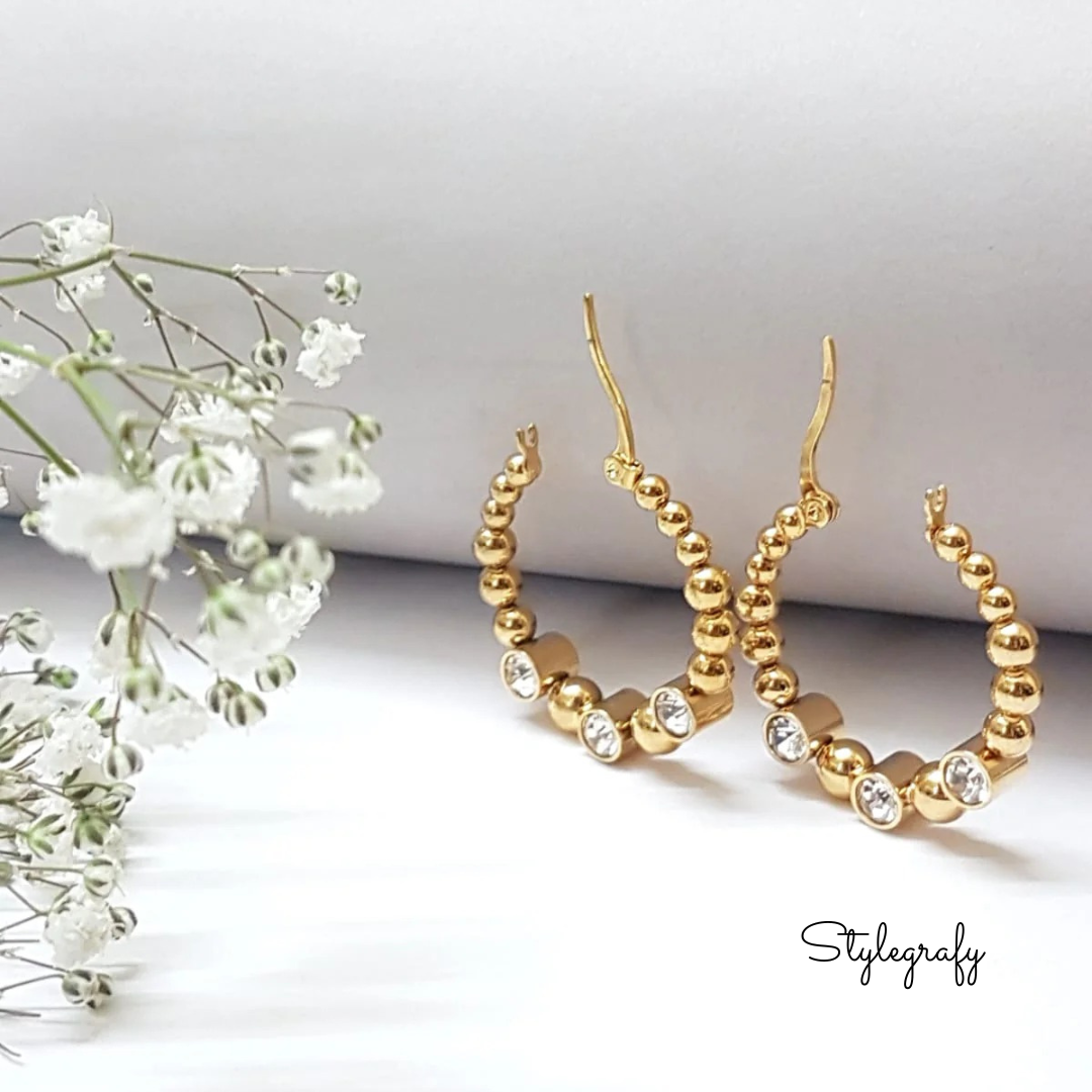 Studded Ringlet Hoops