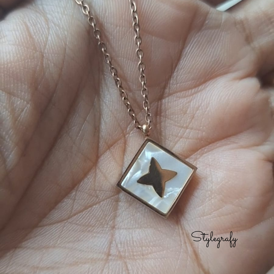 Embossed Clover Necklace