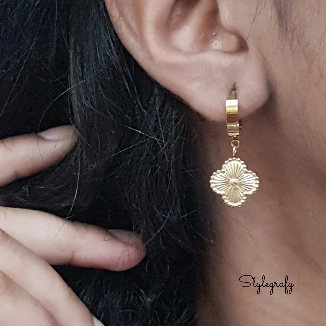 Clover Hoop Earrings