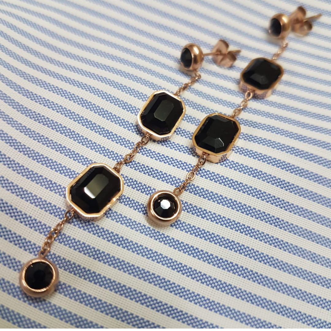 Black Stone Danglers