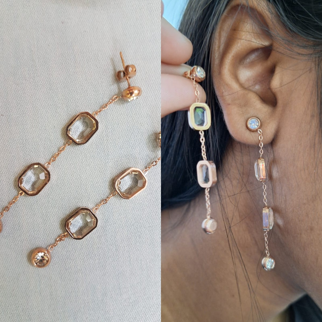 Transparent Stone Danglers