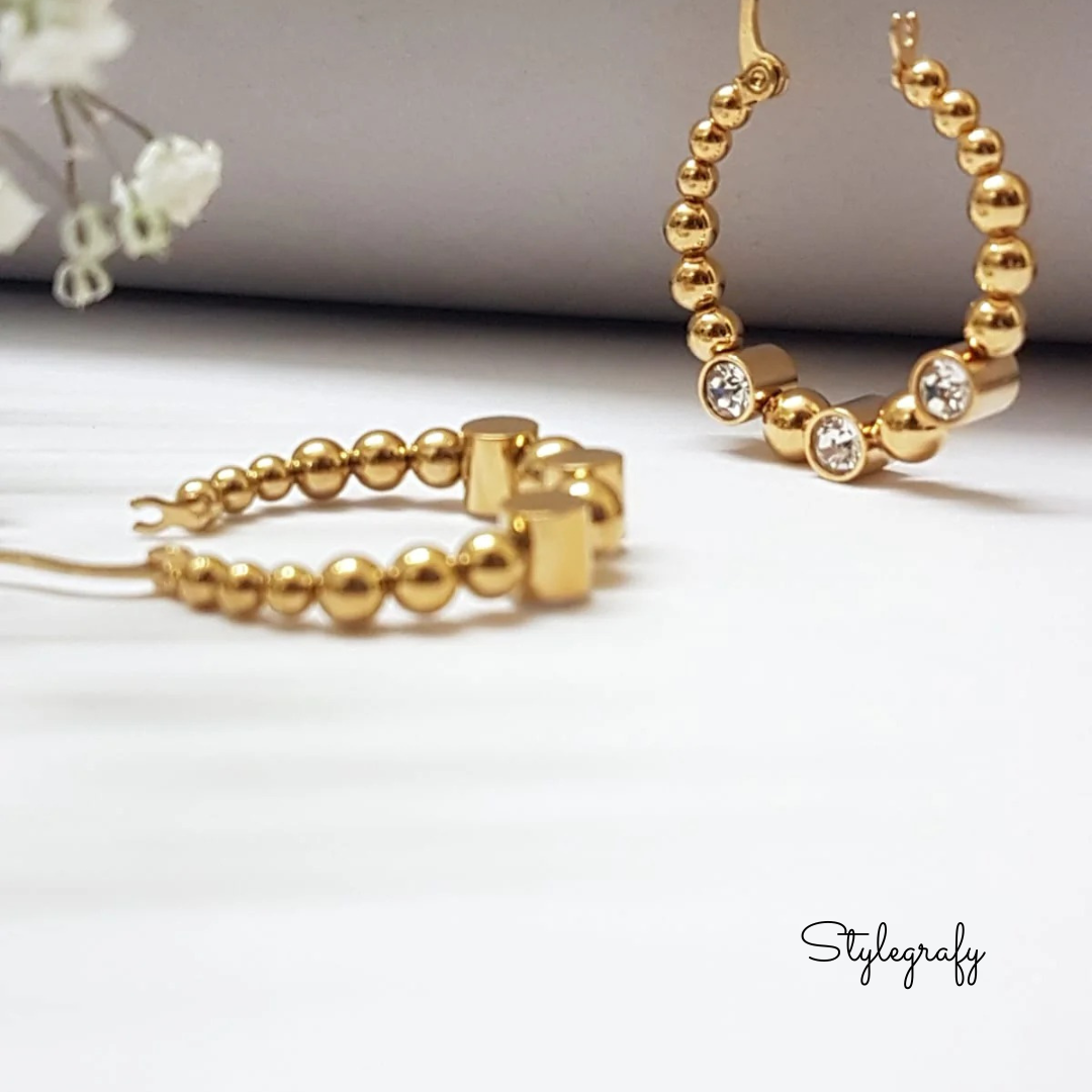 Studded Ringlet Hoops