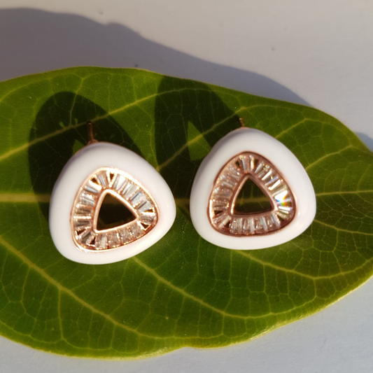 White Triangle Hollow Studs