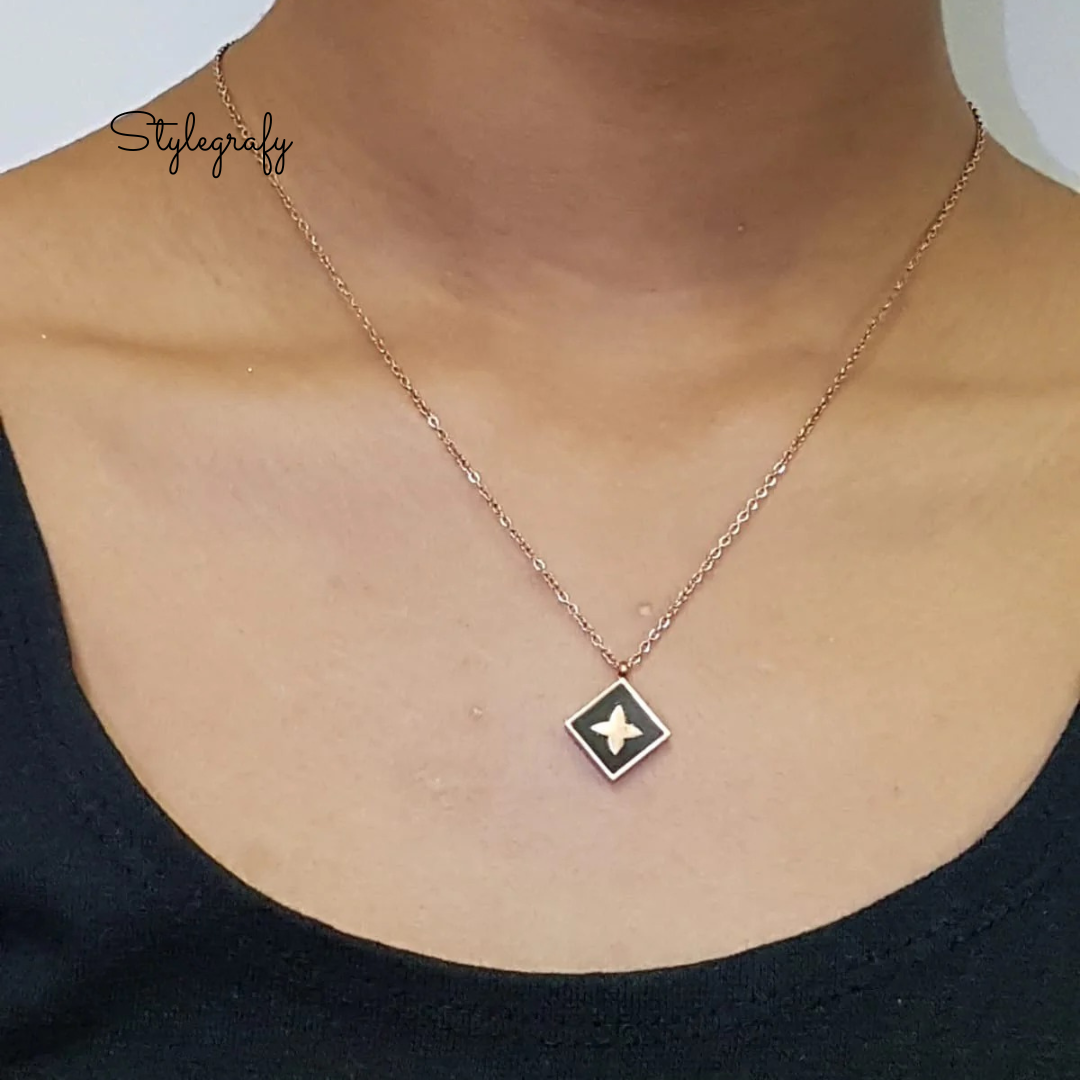 Embossed Clover Necklace