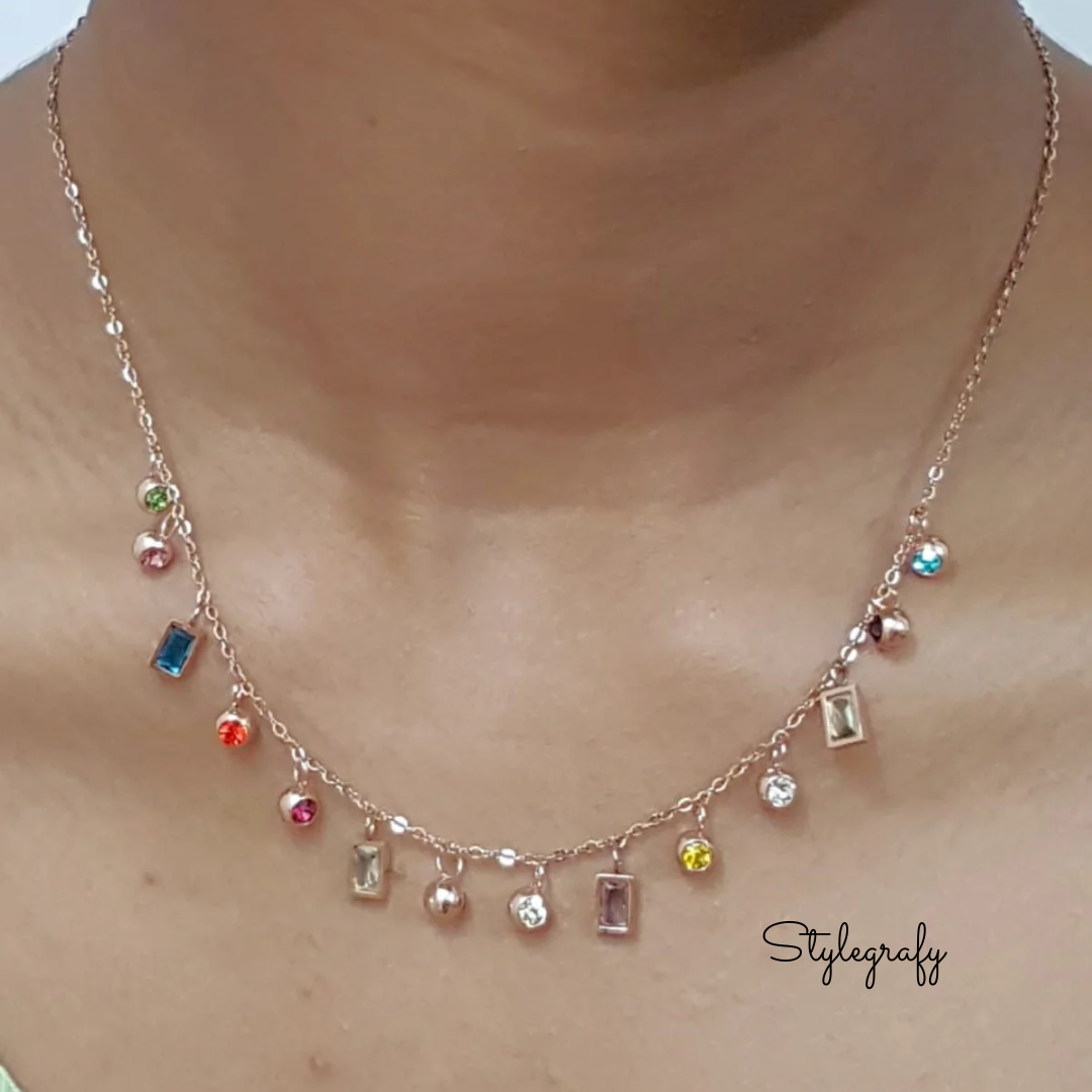 Multicolour Charm Necklace