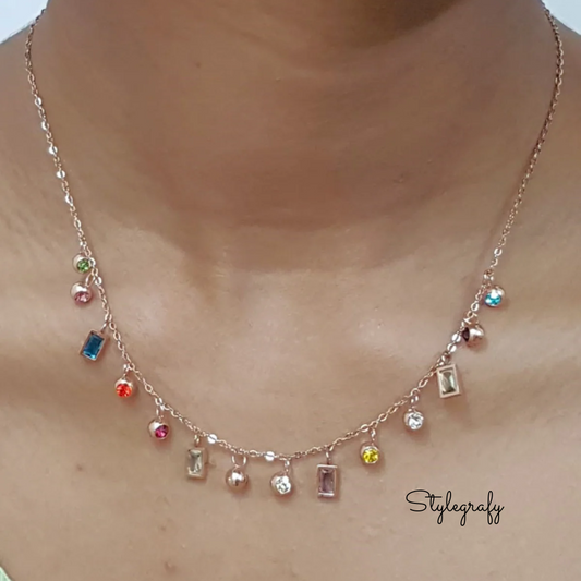 Multicolour Charm Necklace