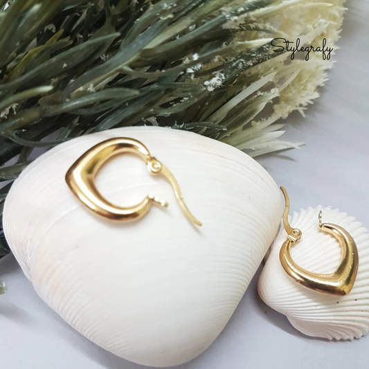 Golden Leaf Hoops