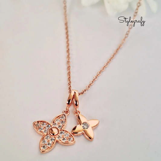 Floral Twins Necklace