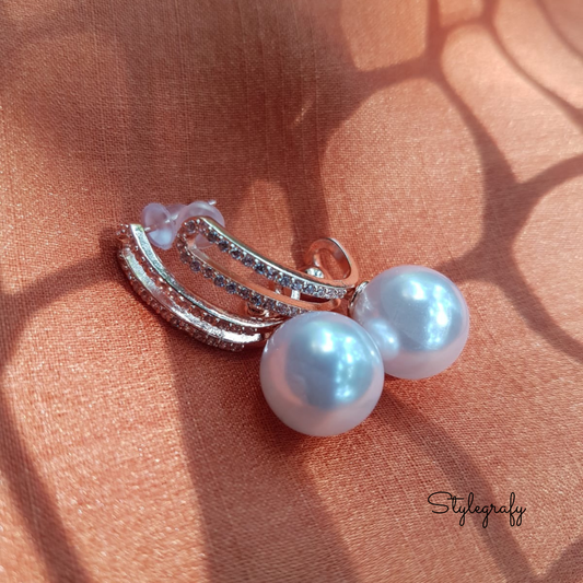 Sliding Pearl Drop Earrings