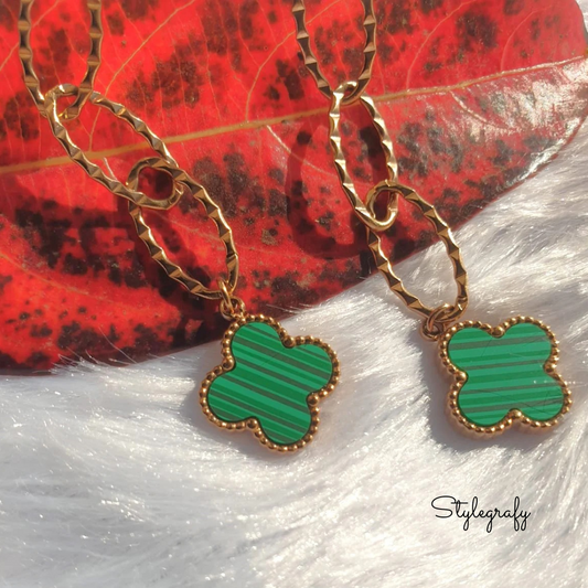 Green Clover Ovals Drops