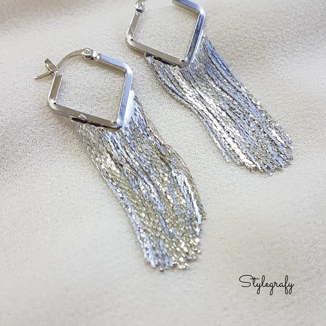 Rhombus Tassel Danglers