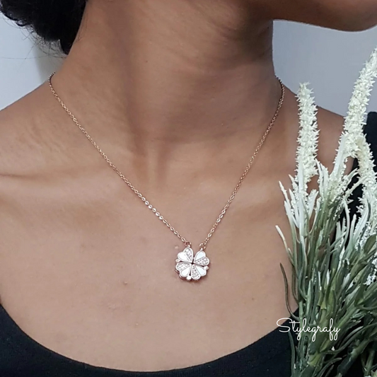 Magic Flower Heart Necklace