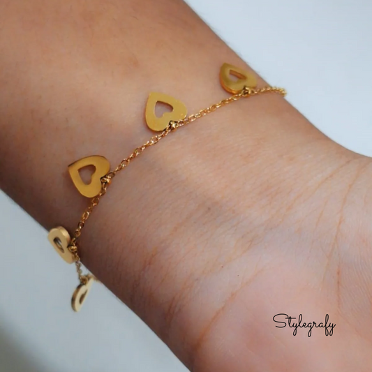 Golden Hearts Bracelet