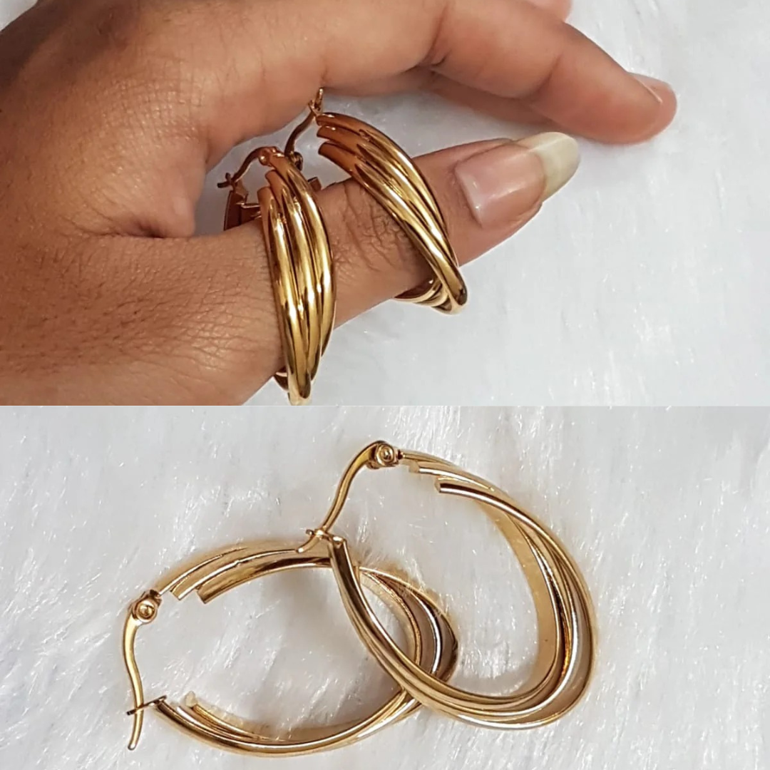 Multistrand Hoop Earrings