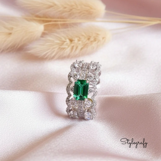 Shot at Happiness Emerald Zirconia Ring