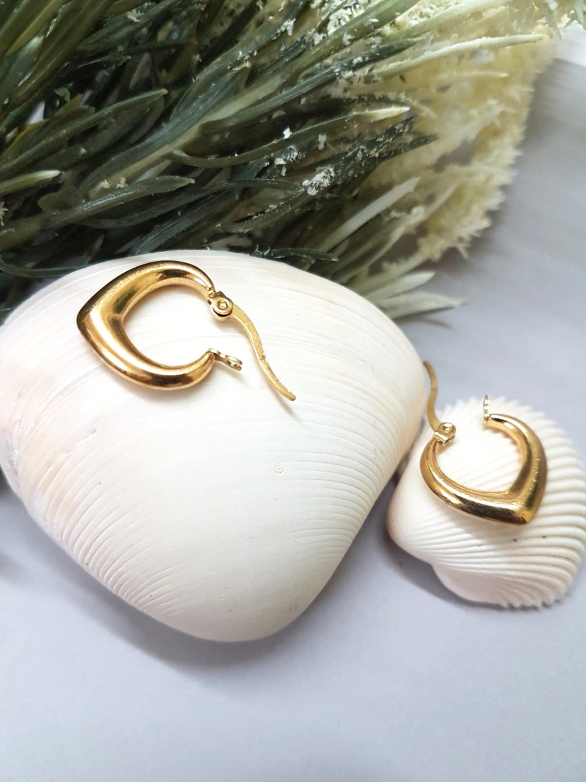 Golden Leaf Hoops